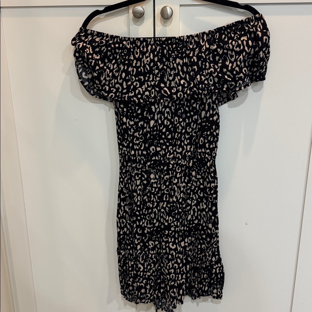 Black and White Animal Print Dress